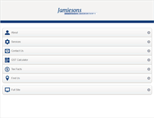 Tablet Screenshot of jamiesons.net.au